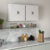 easycomfort easycomfort armadietto pensile bagno in legno stile country con ripiano regolabile 60x30x60cm bianco
