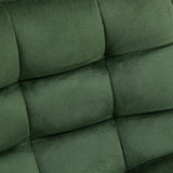 easycomfort easycomfort set 2 sgabelli da bar con schienale e poggiapiedi stile nordico in metallo e velluto verde 45x47x84cm