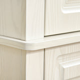 easycomfort easycomfort credenza cucina con 2 armadietti e cassetto in stile coloniale 80x35x180cm bianco