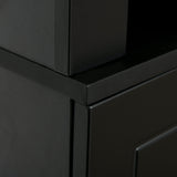easycomfort easycomfort credenza cucina in legno con ripiani e armadietto 2 ante con mensole regolabili 74 6x35 5x182 5cm