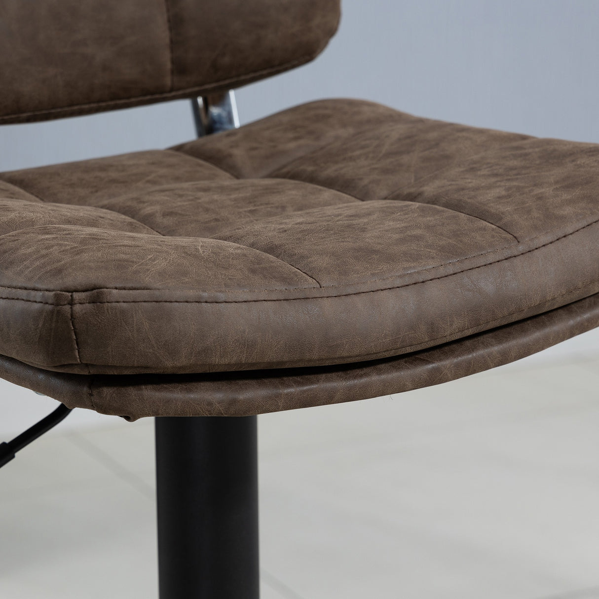 easycomfort easycomfort set 2 sgabelli bar moderni e girevoli con schienale e poggiapiedi sgabelli da cucina con altezza regolabile rivestimento pelle pu e imbottitura 41 5x45x85 107cm