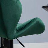 easycomfort easycomfort set 2 sgabelli da bar altezza regolabile con base in metallo e seduta in velluto sgabelli moderni con schienale e poggiapiedi 46x48x83 104cm verde