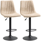 easycomfort easycomfort sgabelli da bar set 2 pezzi ad altezza regolabile in acciaio e poliestere 47 5x57 5x95 116 cm marrone
