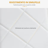easycomfort easycomfort set di 4 sedie da pranzo con schienale alto in finta pelle e acciaio 41x50x97cm bianco