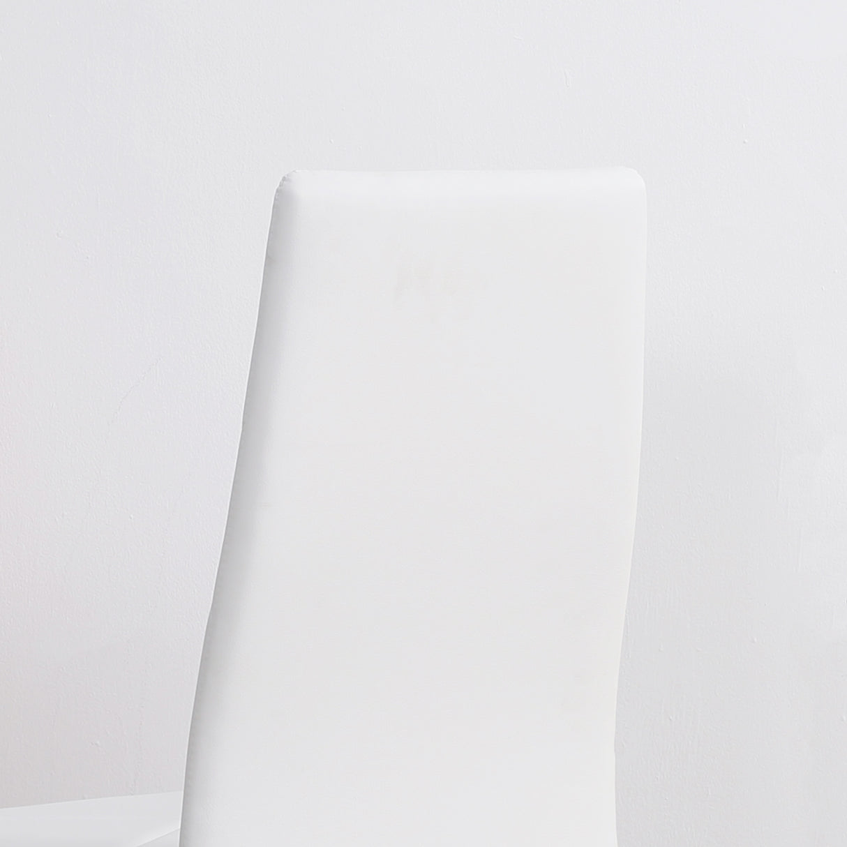 easycomfort easycomfort set di 4 sedie da pranzo con schienale alto in finta pelle e acciaio 41x50x97cm bianco