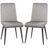 easycomfort easycomfort set 2 sedie da cucina imbottite e salvaspazio con gambe in acciaio 43x58x90 cm grigio e nero