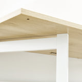 easycomfort easycomfort tavolo da bar moderno in mdf per 2 persone con 4 ripiani aperti e armadietto 116x79 5x91 cm