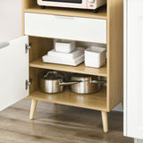 easycomfort easycomfort mobiletto per microonde in truciolato con ripiano superiore cassetto scorrevole e armadietto 58x40x118 cm