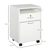 easycomfort easycomfort cassettiera per ufficio in legno con 2 chiavi cassetto armadietto e 4 ruote ean 8054111842020