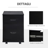 easycomfort easycomfort cassettiera a rotelle da ufficio salvaspazio in legno 41x39x58cm nero ean 8054111844734