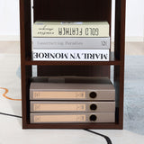 easycomfort easycomfort scrivania ufficio con 3 cassetti e 3 ripiani reversibili in legno 120x49x72cm noce