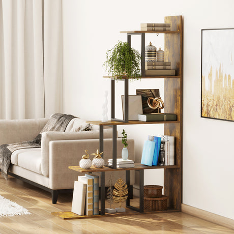 easycomfort easycomfort libreria stile industriale 5 livelli 102 x 30 x 160 cm ean 8054111844178