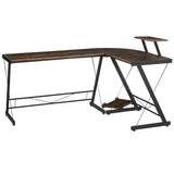 easycomfort easycomfort scrivania angolare reversibile per computer e pc in stile industriale per ufficio o camera in legno 155x115x91 5cm ean 8055776912721