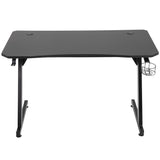 easycomfort easycomfort scrivania gaming con passacavi portabicchieri e gancio per cuffie nera ean 8054144130828