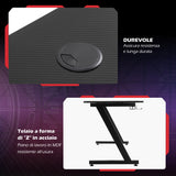 easycomfort easycomfort scrivania gaming con passacavi portabicchieri e gancio per cuffie nera ean 8054144130828