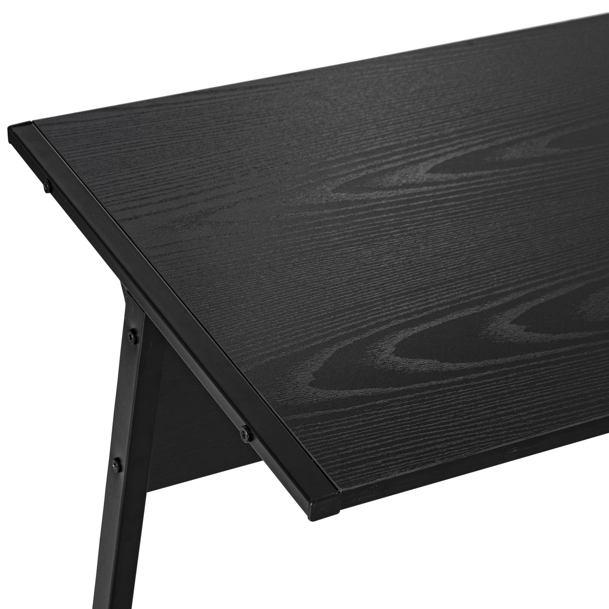 easycomfort easycomfort scrivania angolo in legno e metallo nera 112 5 x 152 x 74cm ean 8054144131795