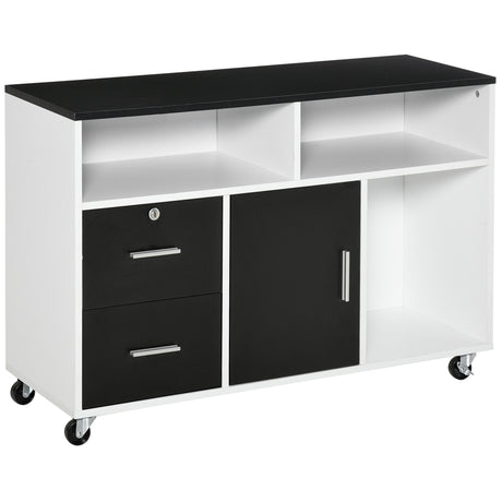 easycomfort easycomfort mobile porta stampante con cassetti mobiletto multiuso nero e bianco ean 8054144130248