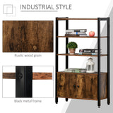 easycomfort easycomfort libreria moderna stile industriale 3 mensole e armadietto casa e ufficio ean 8054144132426