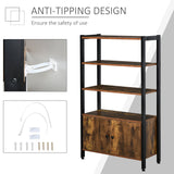 easycomfort easycomfort libreria moderna stile industriale 3 mensole e armadietto casa e ufficio ean 8054144132426