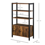 easycomfort easycomfort libreria moderna stile industriale 3 mensole e armadietto casa e ufficio ean 8054144132426