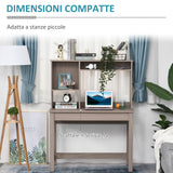 easycomfort easycomfort scrivania scaffale con libreria sopra in legno per camera cameretta o ufficio salvaspazio 105x50x137 5cm ean 8054144132228