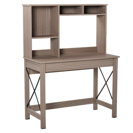 easycomfort easycomfort scrivania scaffale con libreria sopra in legno per camera cameretta o ufficio salvaspazio 105x50x137 5cm ean 8054144132228