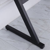 easycomfort easycomfort scrivania gaming moderna per camera o ufficio con 2 fori passacavi 120x60x73cm nero