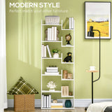 easycomfort easycomfort libreria moderna a 6 livelli con 11 scaffali aperti per studio e soggiorno 61x23x162 6 cm bianco
