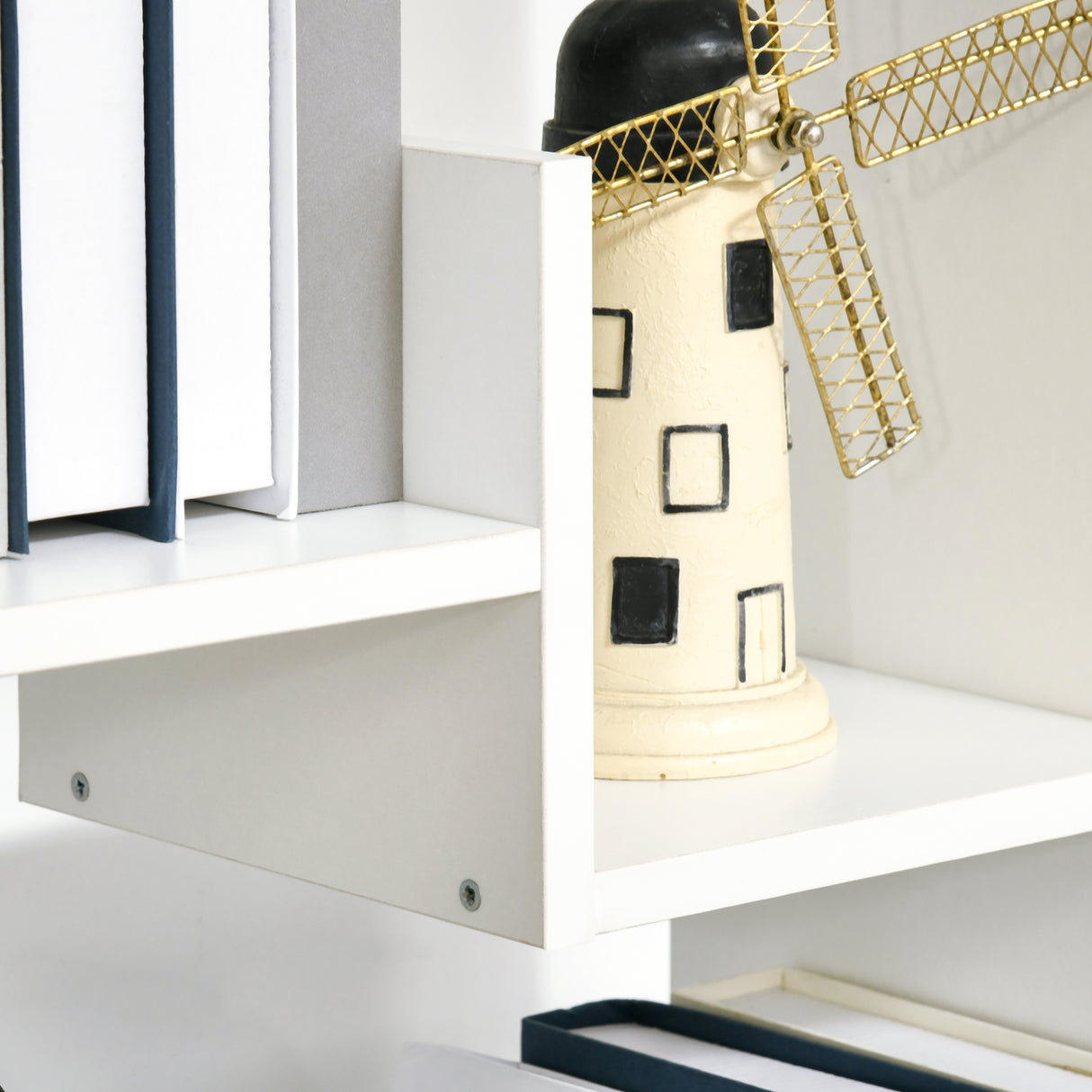 easycomfort easycomfort libreria moderna a 6 livelli con 11 scaffali aperti per studio e soggiorno 61x23x162 6 cm bianco