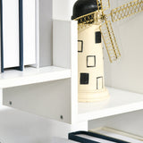 easycomfort easycomfort libreria moderna a 6 livelli con 11 scaffali aperti per studio e soggiorno 61x23x162 6 cm bianco