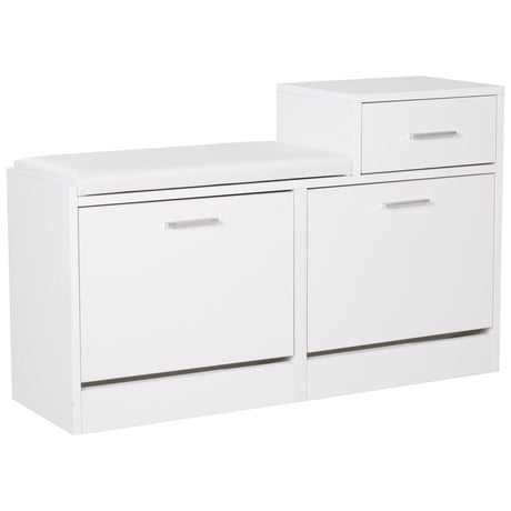 easycomfort easycomfort scarpiera portascarpe robusta design moderno 12 paia di scarpe sedile con cuscino da ingresso in legno truciolato 945 x 57 x 30 cm bianco ean 8054144131733