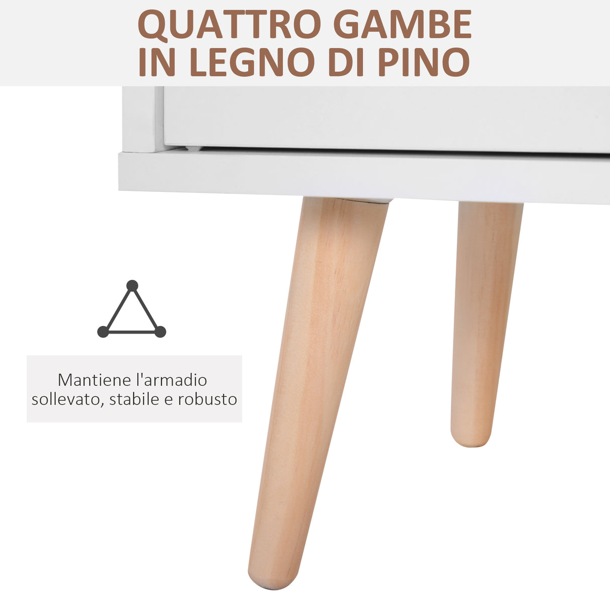easycomfort easycomfort mobiletto con piedini in legno di pino bianco 80 x 29 5 x 96cm ean 8054111848046