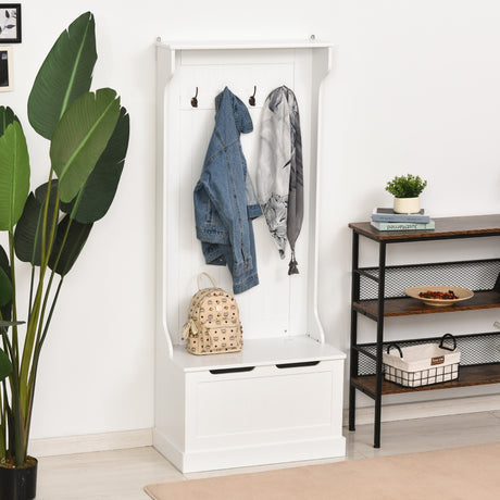 easycomfort easycomfort appendiabiti con panca contenitore in mdf per casa e ingresso max 100kg 71 5 x 39 5 x 170cm bianco ean 8054144139944