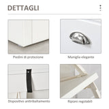 easycomfort easycomfort panca scarpiera salvaspazio in legno con cuscino 2 cassetti con mensola regolabile per 8 scarpe 104x24x55cm bianco