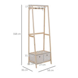 easycomfort easycomfort appendiabiti multifunzione per ingresso soggiorno e camera da letto legno naturale