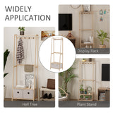 easycomfort easycomfort appendiabiti multifunzione per ingresso soggiorno e camera da letto legno naturale