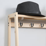 easycomfort easycomfort appendiabiti multifunzione per ingresso soggiorno e camera da letto legno naturale
