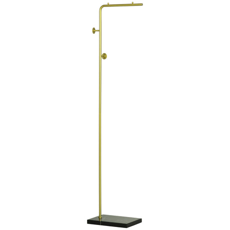 easycomfort easycomfort appendiabiti con 2 ganci per ingresso camera da letto e soggiorno in metallo e marmo 35x25x170 cm oro e nero