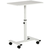 easycomfort easycomfort tavolino porta pc con altezza regolabile e ruote 60x40x52 5 84cm bianco