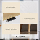 easycomfort easycomfort mobile multiuso moderno in truciolato e legno di pino con ripiano interno regolabile su 3 livelli 77x35x77 5 cm
