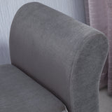 easycomfort easycomfort panca contenitore imbottita per camera in tessuto vellutato con braccioli 111 5x41x65cm grigio
