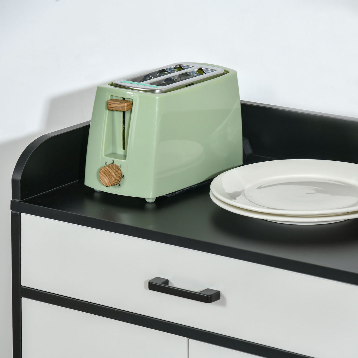 easycomfort easycomfort mobiletto da cucina moderno in mdf con 2 armadietti 1 cassetto e ripiani regolabili 90x40x90 cm bianco e nero