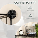 easycomfort easycomfort mobile libreria salvaspazio 9 cubi in rete con pannelli in acciaio e pp 35x35x35 cm nero