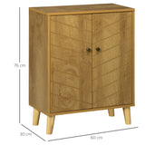 easycomfort easycomfort mobile multiuso stile vintage in legno con due ripiani interni 60x30x76cm