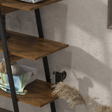 easycomfort easycomfort scaffale libreria 4 livelli in truciolato e acciaio ad a