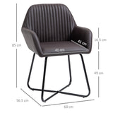 easycomfort easycomfort set 2 sedie moderne per sala da pranzo cucina o soggiorno sedie imbottite in similpelle marrone 60x56 5x85cm