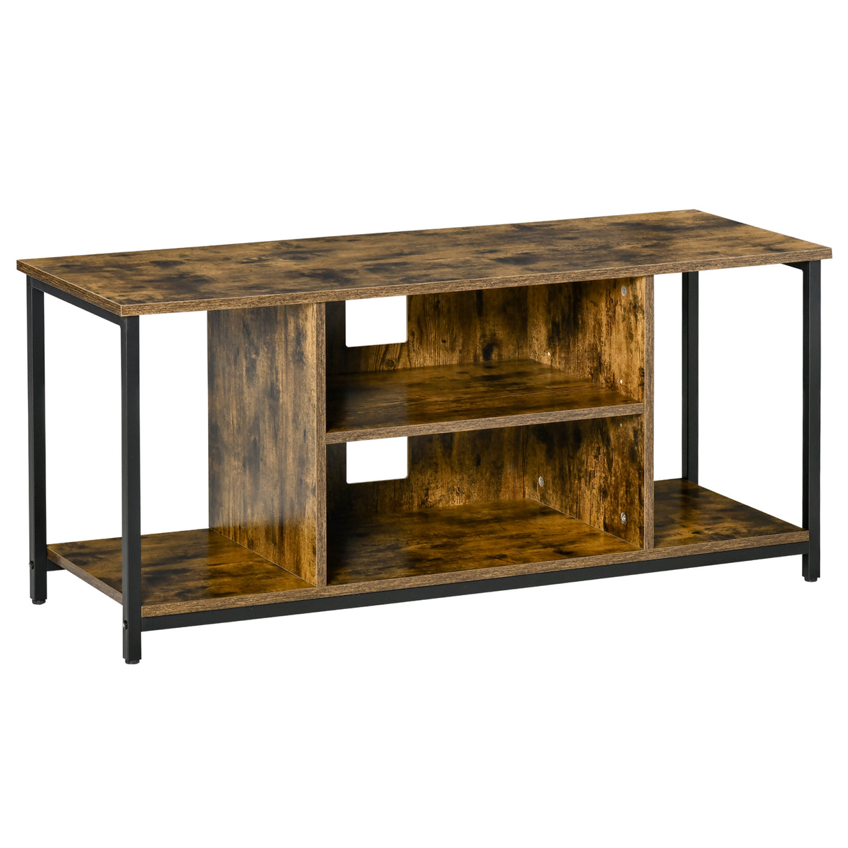 easycomfort easycomfort mobile tv da salotto in stile industriale legno e acciaio 110x40x50cm