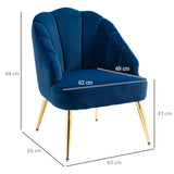 easycomfort easycomfort poltrona in velluto imbottita con schienale a conchiglia per camera e salotto 63x65x84cm