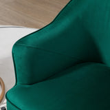 easycomfort easycomfort poltrona da camera da letto in tessuto effetto velluto con gambe in acciaio 62x69x75 cm verde