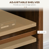 easycomfort easycomfort mobile porta tv fino 65 con 2 armadietti e 2 vani aperti in legno 150x40x56cm marrone